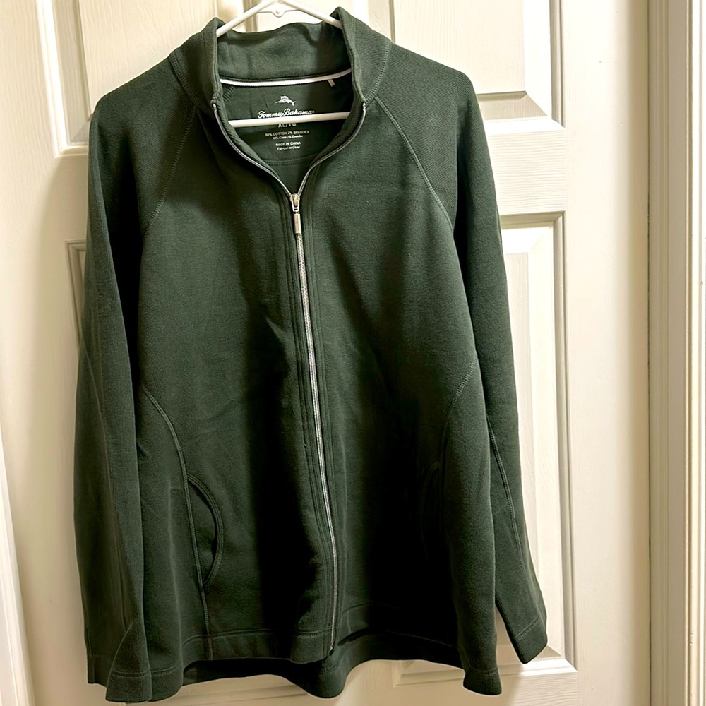Tommy Bahama XL Women’s Zip Up Green Great Condition